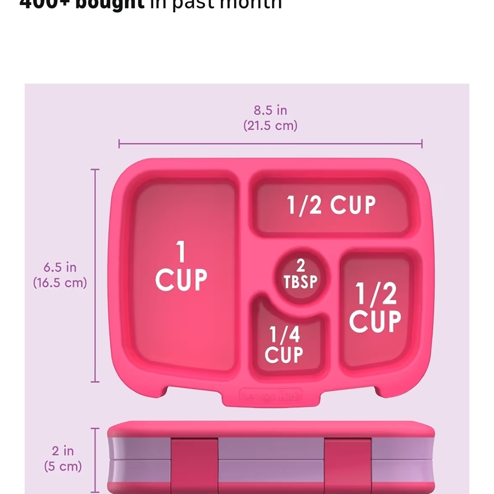 Kids Pink Lunch Box - Picture 2 of 3